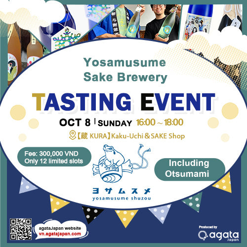 Sake Tasting Event - agataJapan Presents Yosamusume Sake Brewery!