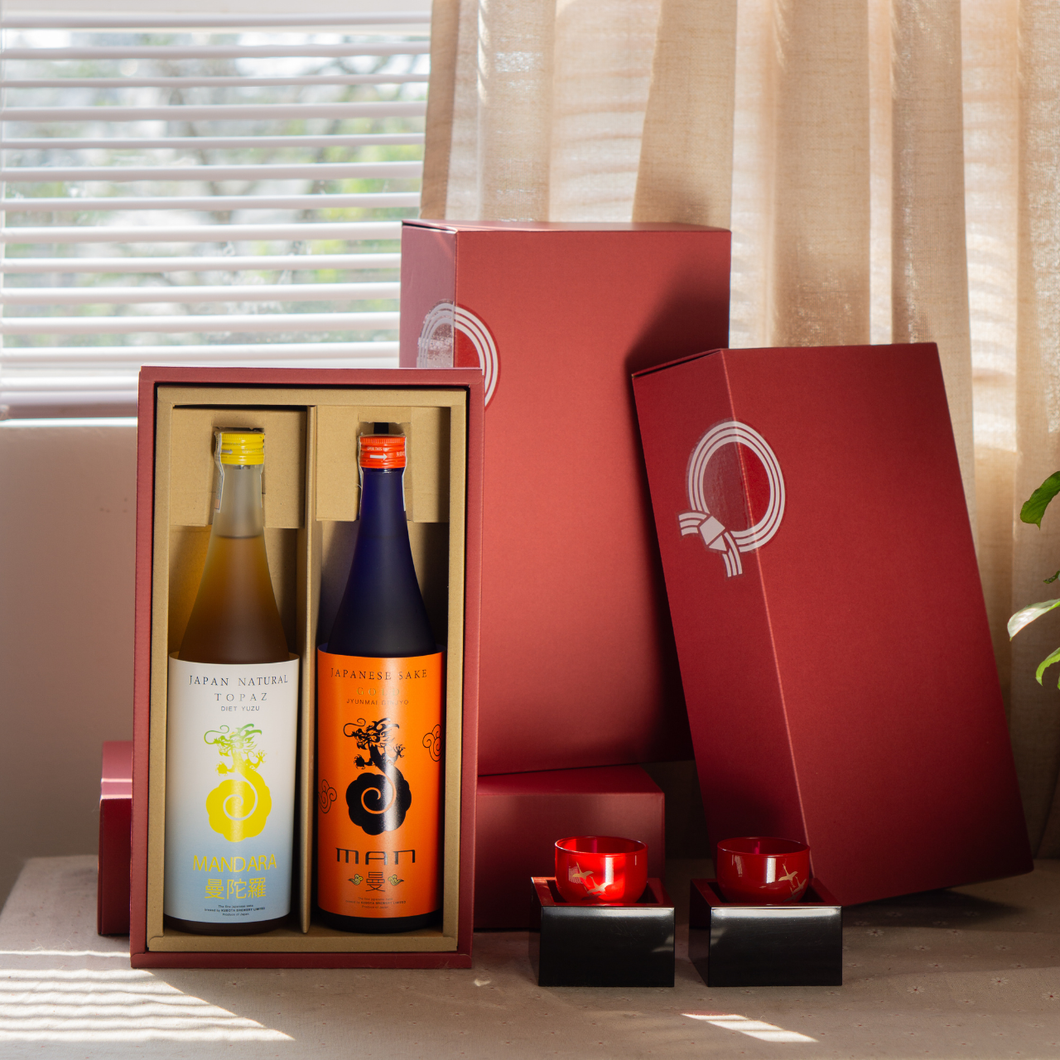 Sake Tết Giftbox 2026 - Man Gold & Topaz