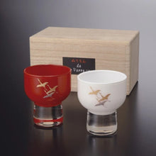 Load image into Gallery viewer, Kishu Lacquerware Glass Sake Cup
